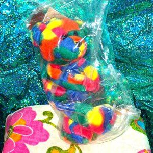 Rodman Tie Dye Bear Colorful Basketball Bulls Legend Collectible MINT Beanie